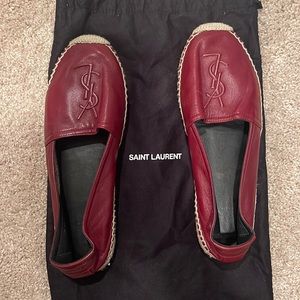 SAINT LAURENT Espadrille shoes in burgundy